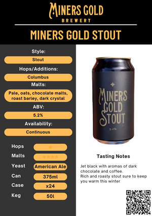 🌟 Miners Gold Stout: Jet-Black Stout with Dark Chocolate & Coffee
